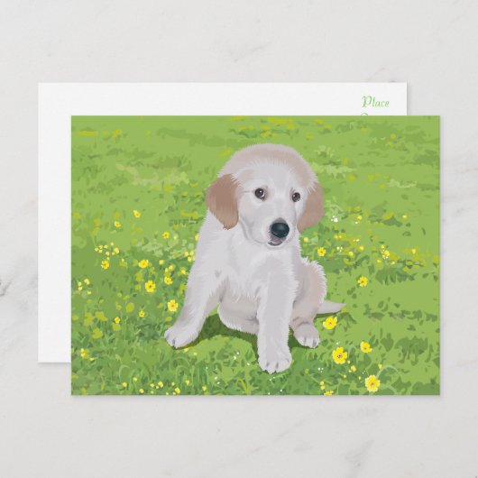 Golden Retriever Puppy Dog Briefkaart (Voorkant / Achterkant)