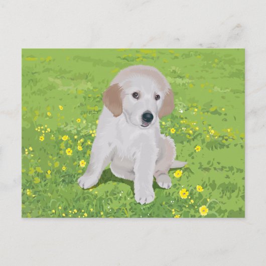 Golden Retriever Puppy Dog Briefkaart (Voorkant)