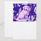 Golden Retriever Puppy Dog Briefpapier (Voorkant / Achterkant)
