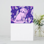 Golden Retriever Puppy Dog Briefpapier (Staand voorkant)