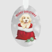 Golden Retriever Puppy Dog Gift verrassend Ornamen Ornament (voorkant)
