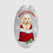 Golden Retriever Puppy Dog Gift verrassend Ornamen Ornament (voorkant)
