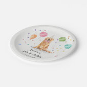 Golden Retriever Puppy Dog Kids Verjaardagsfeest Papieren Bordje (Gekanteld)