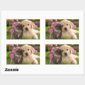 Golden Retriever Puppy Dog & Kitten Sticker (Vel)