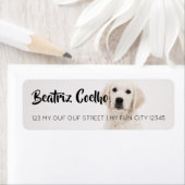 Golden Retriever Puppy Dog Theme Decoratieve Plain Etiket (Insitu)