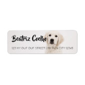 Golden Retriever Puppy Dog Theme Decoratieve Plain Etiket (Voorkant)