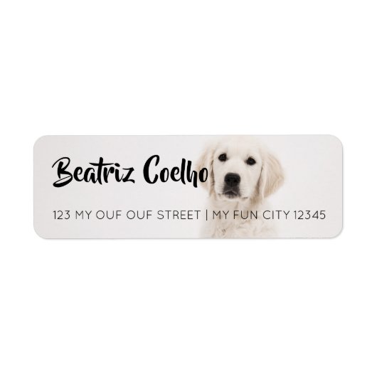 Golden Retriever Puppy Dog Theme Decoratieve Plain Etiket (Voorkant)