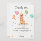 Golden Retriever Puppy Dog Verjaardag Dank u kaart (Voorkant)