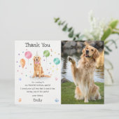 Golden Retriever Puppy Dog Verjaardag Dank u kaart (Staand voorkant)