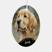 Golden Retriever Puppy Eerste Kerstmis Ornament (Voorkant Rechts)
