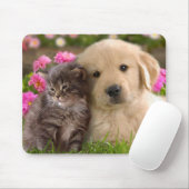 Golden Retriever Puppy en Kitten Muismat (Met muis)