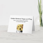 Golden Retriever Puppy en Vlag Kaart (Achterkant)