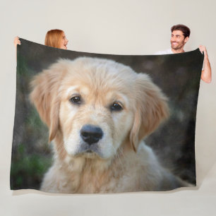 Golden Retriever Puppy Fleece Deken