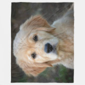 Golden Retriever Puppy Fleece Deken (Voorkant)