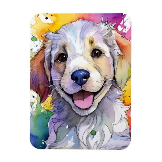 Golden Retriever Puppy Fotomagneet Magneet (Verticaal)