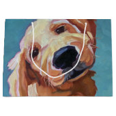 Golden Retriever Puppy Gift Bag Groot Cadeauzakje (Voorkant)