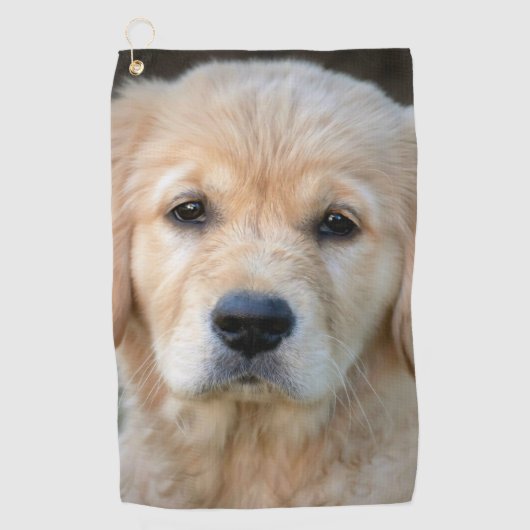 Golden Retriever Puppy Golfhanddoek (Voorkant)