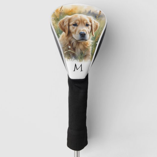 Golden Retriever Puppy Golfheadcover (Voorkant)