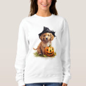 Golden Retriever Puppy Halloween Sweatshirt (Voorkant)