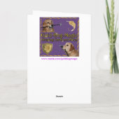 Golden Retriever Puppy Hanukkah Blessings Feestdagen Kaart (Achterkant)