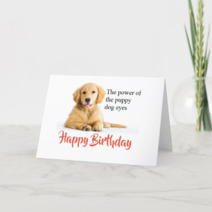 Golden Retriever Puppy Happy Birthday Kaart