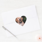 Golden Retriever Puppy Hart Sticker (Envelop)
