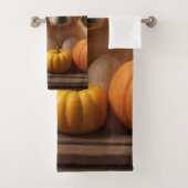 Golden Retriever Puppy Herfst Delight Pompoen Bad Handdoek (Insitu)