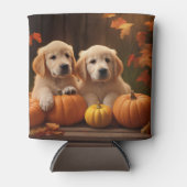 Golden Retriever Puppy Herfst Delight Pompoen Blikjeskoeler (Voorkant)