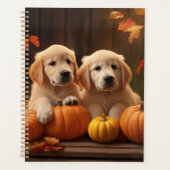 Golden Retriever Puppy Herfst Delight Pompoen Planner (Voorkant)