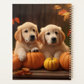 Golden Retriever Puppy Herfst Delight Pompoen Planner (Achterkant)