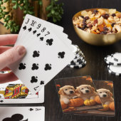 Golden Retriever Puppy Herfst Delight Pompoen Pokerkaarten (Insitu)