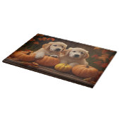 Golden Retriever Puppy Herfst Delight Pompoen Snijplank (Hoek)