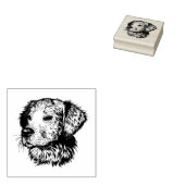 Golden Retriever Puppy Hondenras Hoofd Rubberstempel (Gestempeld)
