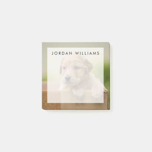 Golden Retriever Puppy in Box Post-it® Notes (Voorkant)