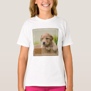 Golden Retriever Puppy in Box T-shirt