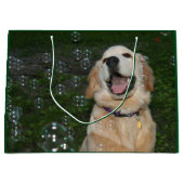 Golden Retriever Puppy in Bubbles Groot Cadeauzakje (Voorkant)