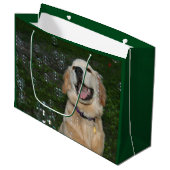 Golden Retriever Puppy in Bubbles Groot Cadeauzakje (Voorkant Gekanteld)