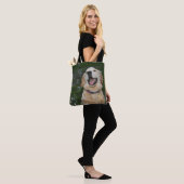 Golden Retriever Puppy in Bubbles Tote Bag (Op model)