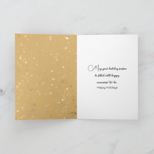 Golden Retriever Puppy in de kerstbox Feestdagen Kaart (Binnen)