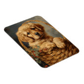 Golden Retriever Puppy in een flexibele mand Magneet (Rechterzijde)