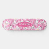 Golden Retriever Puppy in Pink Garden Persoonlijk Skateboard (Horizontaal)
