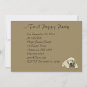 Golden Retriever Puppy Invitation Kaart (Achterkant)