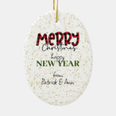 Golden Retriever Puppy Joy naar de Wereld Vakantie Keramisch Ornament (Achterkant)