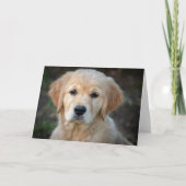Golden Retriever Puppy Kaart (Voorkant)
