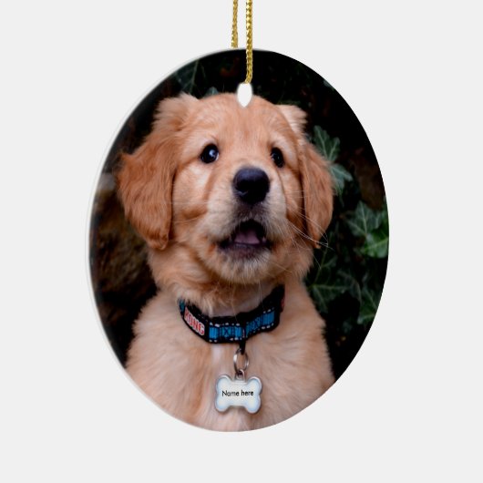 Golden Retriever Puppy Keramisch Ornament (Rechts)