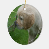 Golden Retriever Puppy Keramisch Ornament (Links)