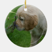 Golden Retriever Puppy Keramisch Ornament (Achterkant)