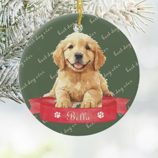 Golden Retriever Puppy  Keramisch Ornament