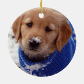 Golden Retriever Puppy Keramisch Ornament (Achterkant)