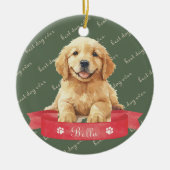 Golden Retriever Puppy  Keramisch Ornament (Voorkant)